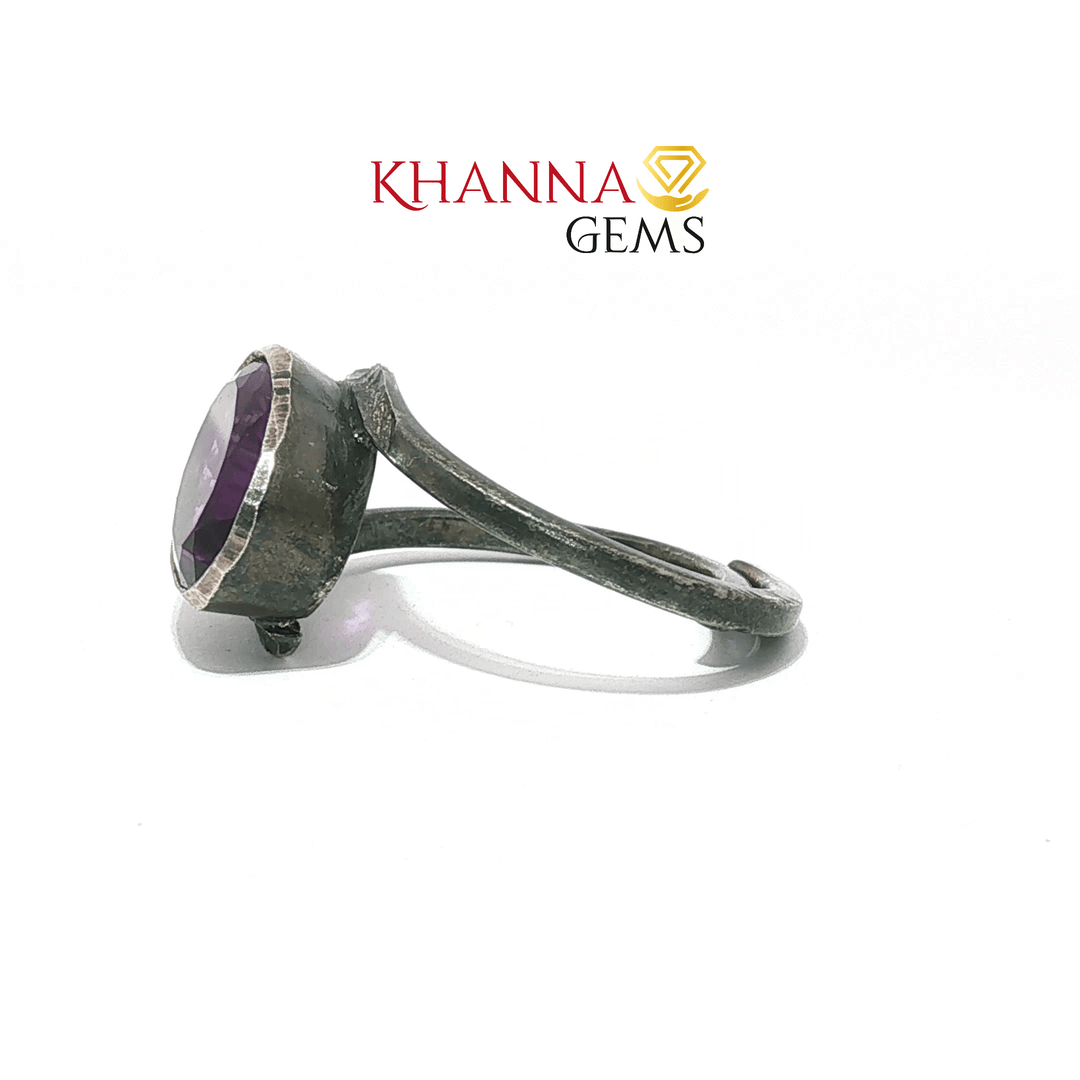 4.44/GM  AMETHYST ANTIC RING Earrings - G0635