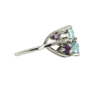 Load image into Gallery viewer, 5.20/GM  AMETHYST BLUE TOPAZ SILVER RING Earrings - G0636
