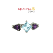 4.80/GM  AMETHYST BLUE TOPAZ RING Earrings - G0637
