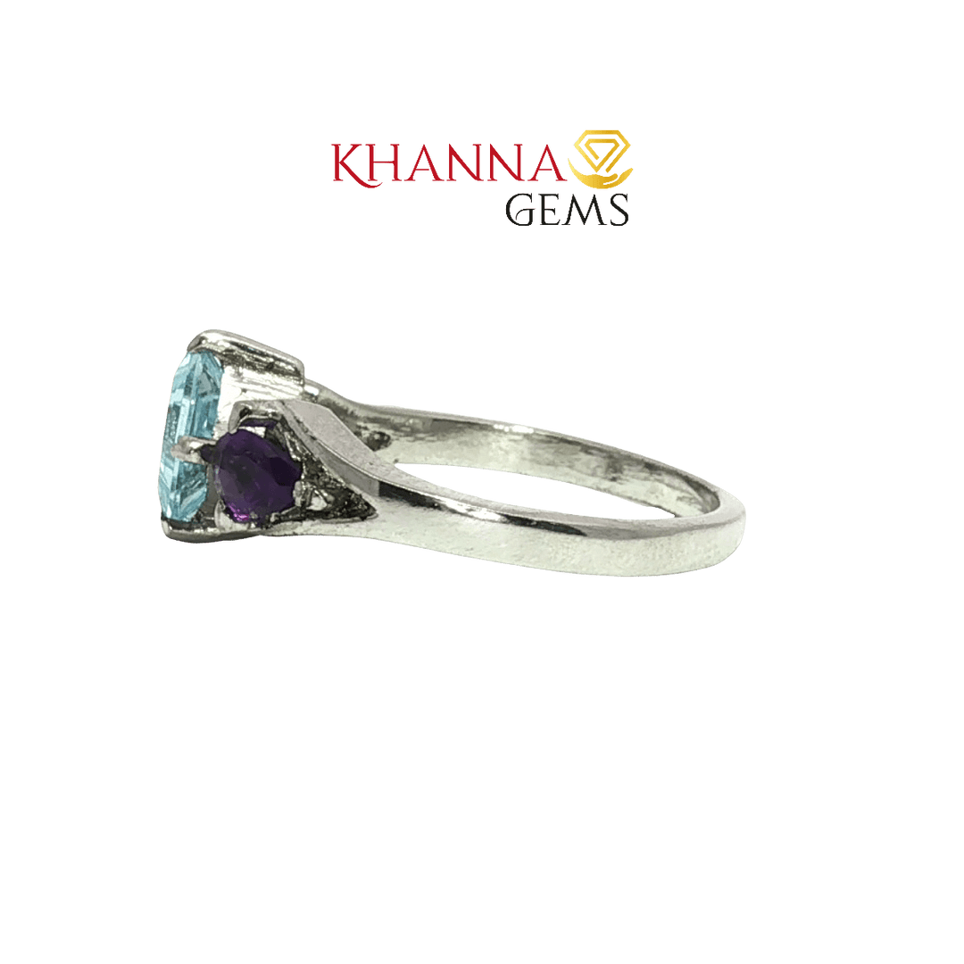 4.80/GM  AMETHYST BLUE TOPAZ RING Earrings - G0637