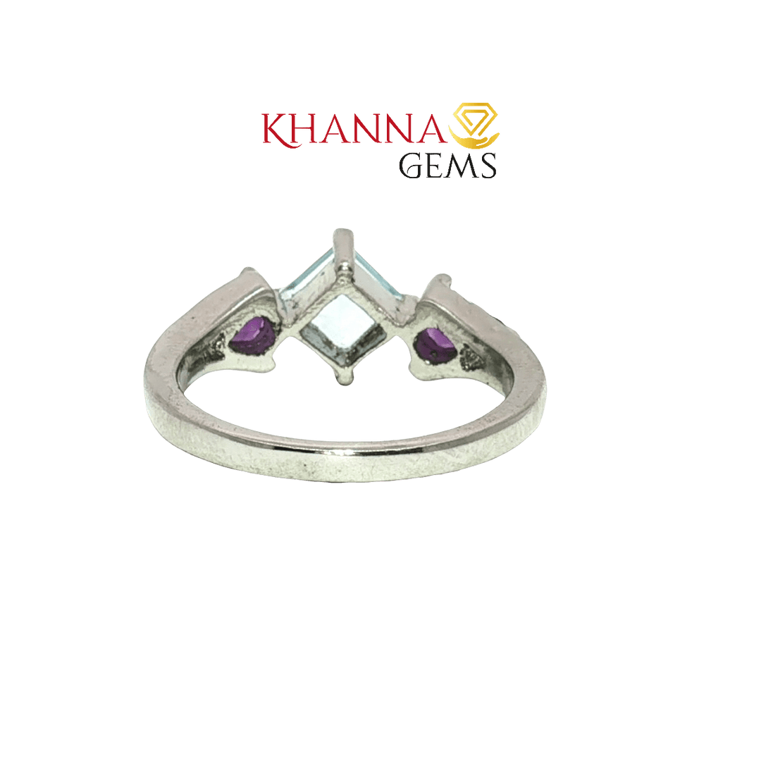 4.80/GM  AMETHYST BLUE TOPAZ RING Earrings - G0637