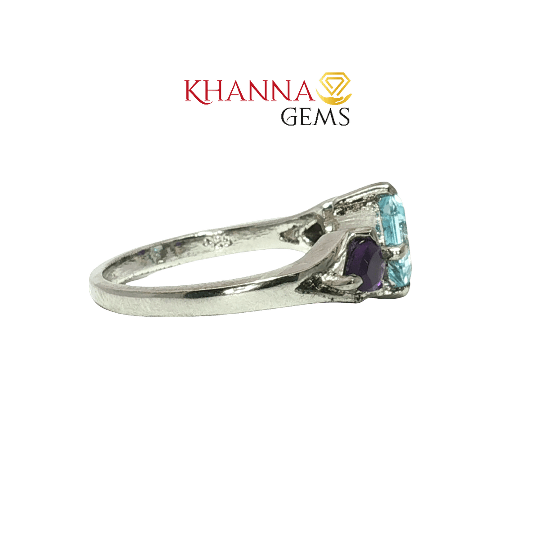 4.80/GM  AMETHYST BLUE TOPAZ RING Earrings - G0637