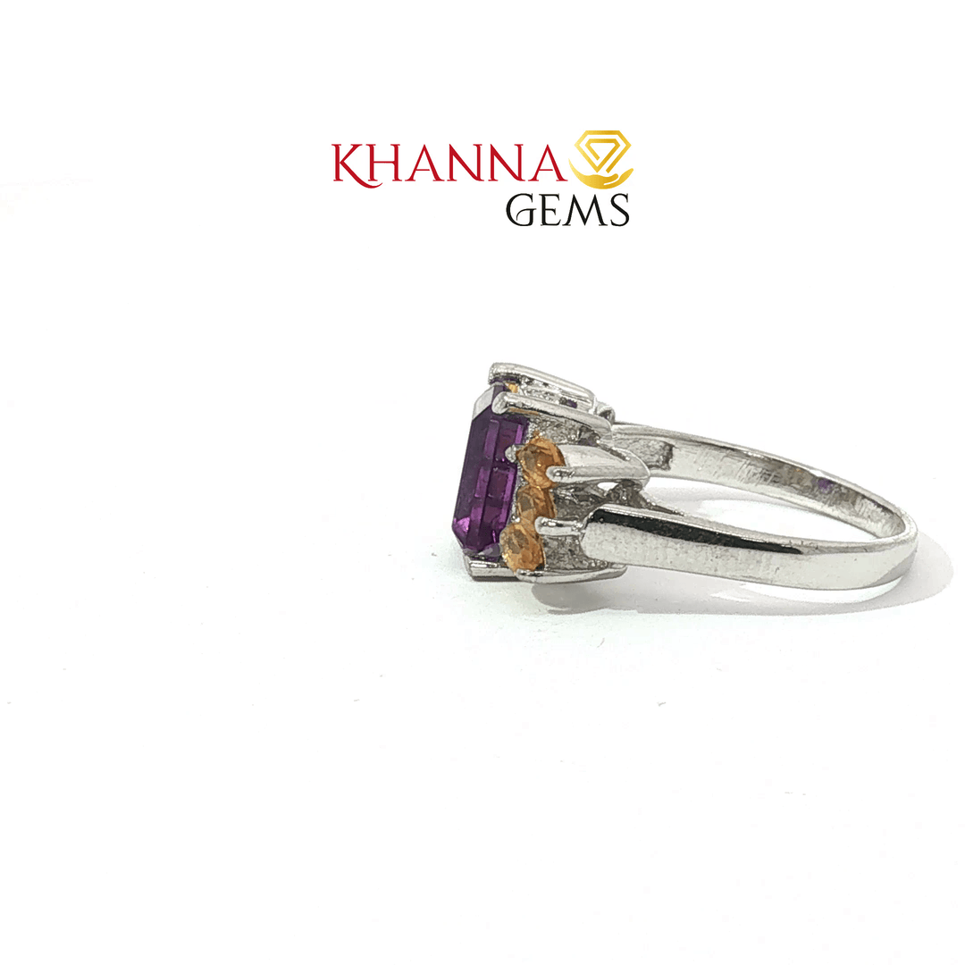 4.52/GM  AMETHYST CITRINE RING Earrings - G0528