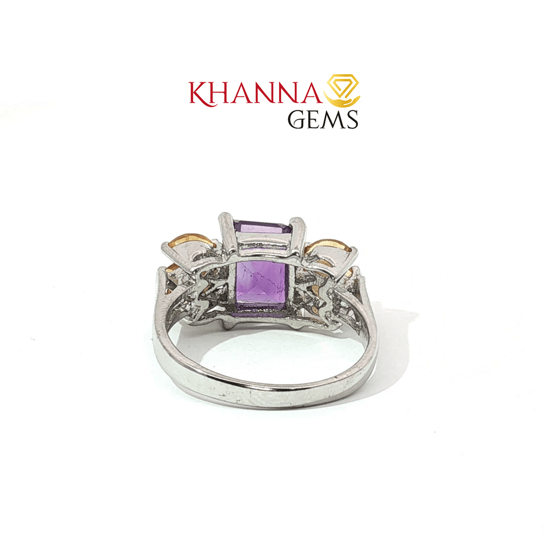 4.52/GM  AMETHYST CITRINE RING Earrings - G0528