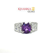 4.59/GM  AMETHYST ZIRCON RING Earrings - G0524