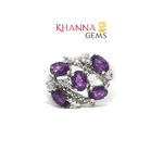 Load image into Gallery viewer, 4.50/GM  AMETHYST ZIRCON RING Earrings - G0501