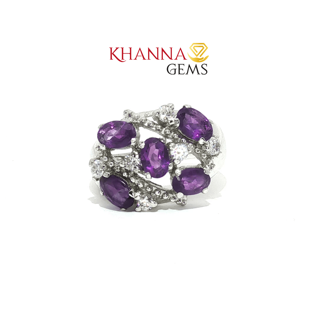 4.50/GM  AMETHYST ZIRCON RING Earrings - G0501