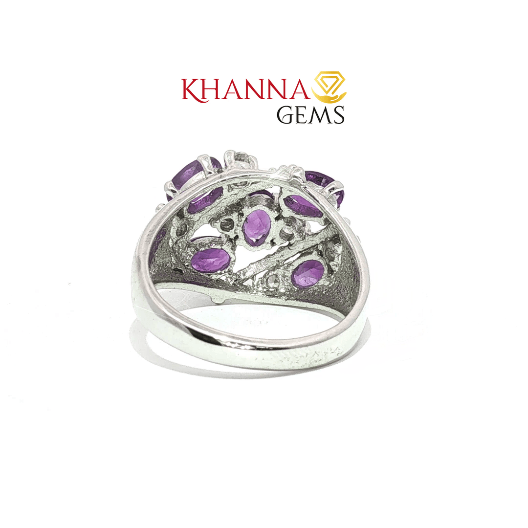 4.50/GM  AMETHYST ZIRCON RING Earrings - G0501