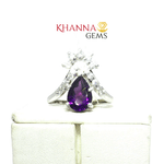 Load image into Gallery viewer, 3.41/GM  AMETHYST ZIRCON RING Earrings - G0502