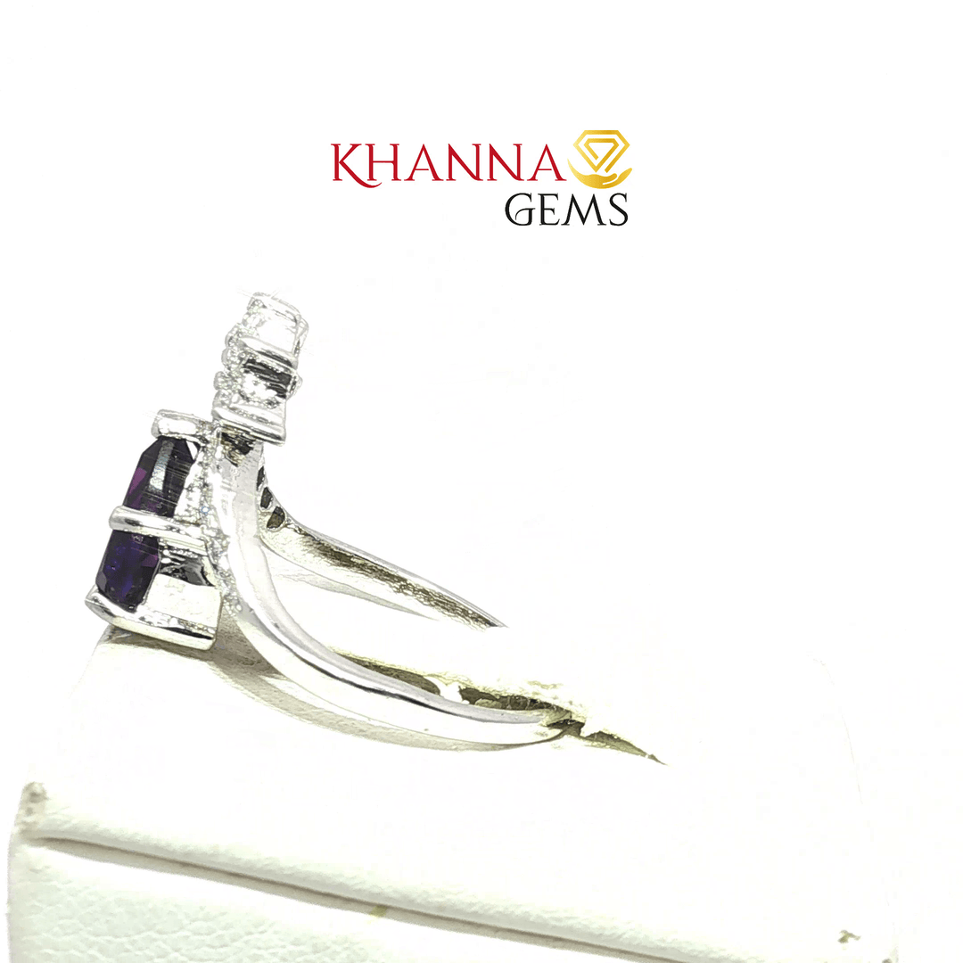3.41/GM  AMETHYST ZIRCON RING Earrings - G0502