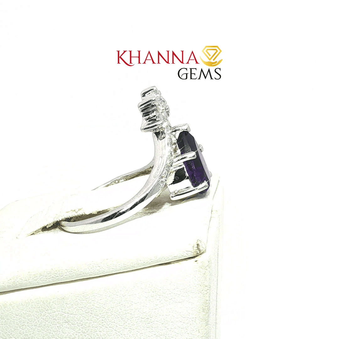 3.41/GM  AMETHYST ZIRCON RING Earrings - G0502