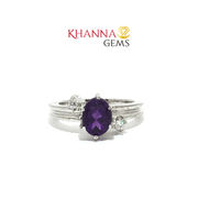 4.27/GM  AMETHYST ZIRCON RING Earrings - G0503