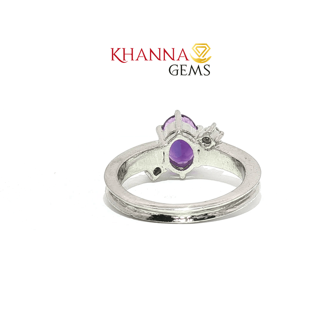 4.27/GM  AMETHYST ZIRCON RING Earrings - G0503