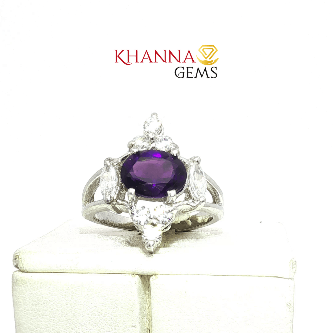 4.60/GM  AMETHYST ZIRCON RING Earrings - G0504