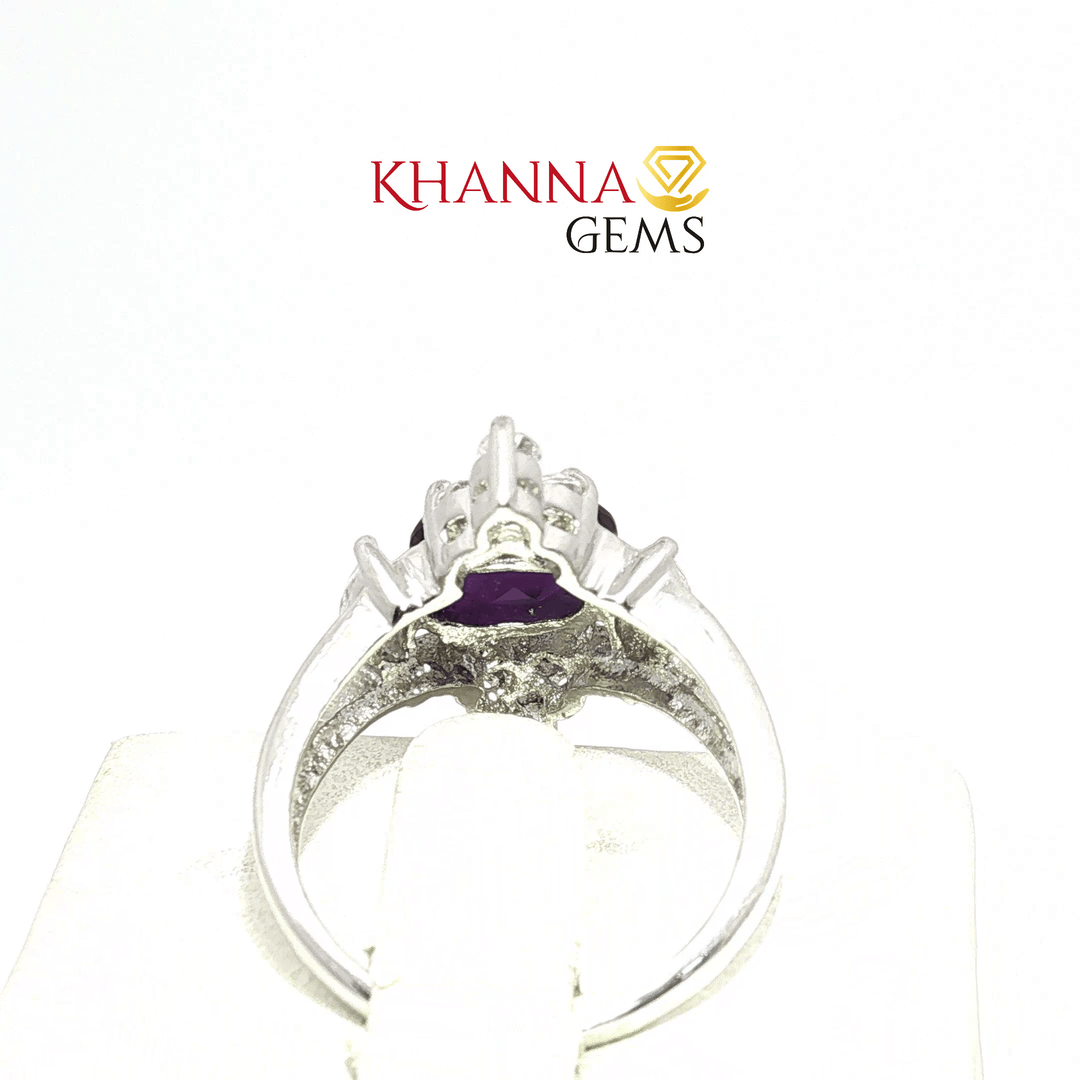 4.60/GM  AMETHYST ZIRCON RING Earrings - G0504
