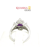 Load image into Gallery viewer, 4.38/GM  AMETHYST ZIRCON RING Earrings - G0505