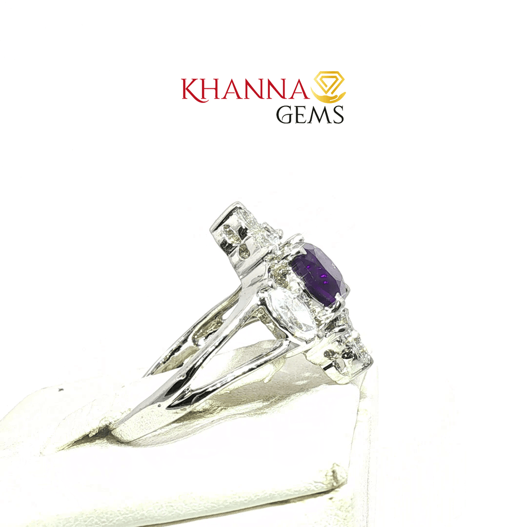 4.38/GM  AMETHYST ZIRCON RING Earrings - G0505