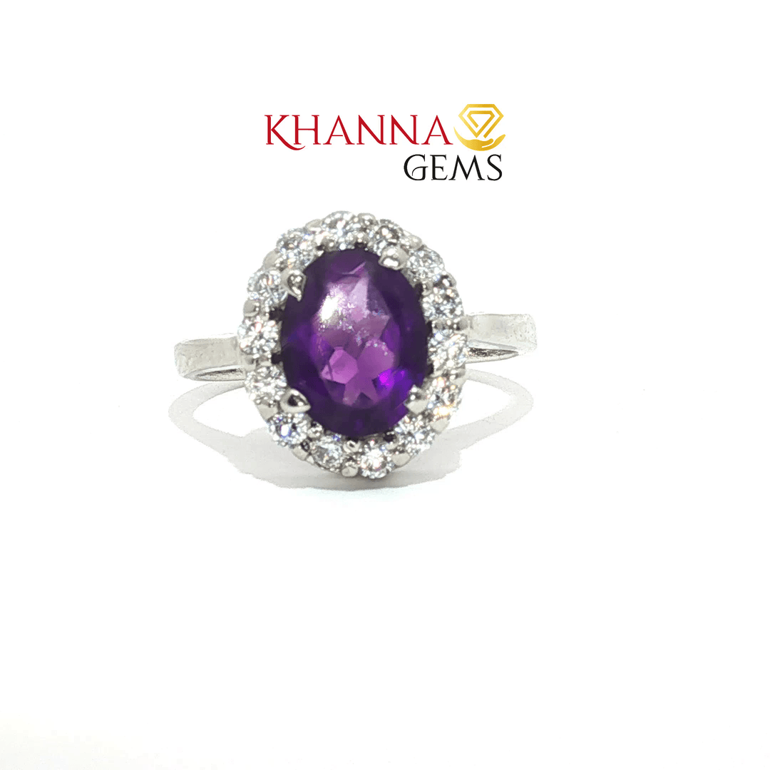 2.86/GM  AMETHYST ZIRCON RING Earrings - G0506