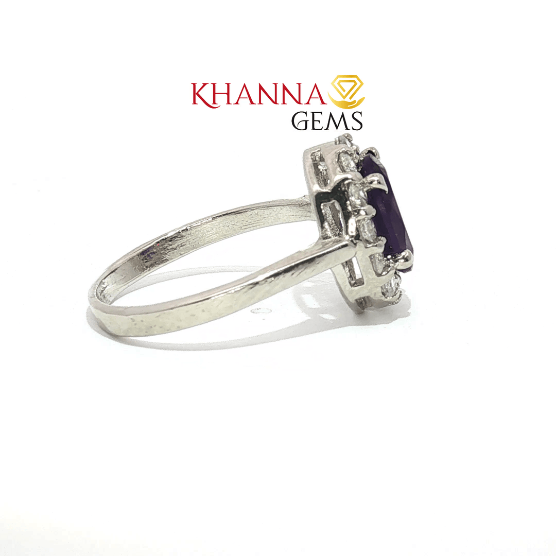 2.86/GM  AMETHYST ZIRCON RING Earrings - G0506