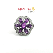 8.67/GM  AMETHYST ZIRCON RING Earrings - G0507
