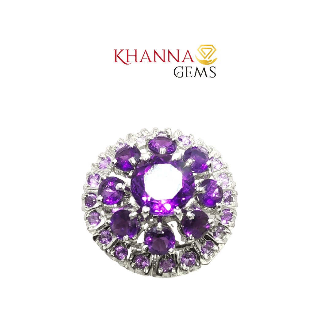 8.10/GM  AMETHYST ZIRCON RING Earrings - G0508