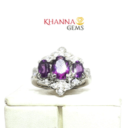 5.20/GM  AMETHYST ZIRCON RING Earrings - G0509