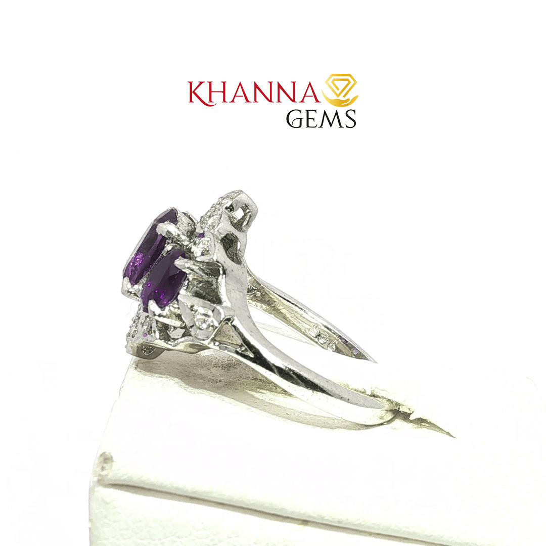5.20/GM  AMETHYST ZIRCON RING Earrings - G0509
