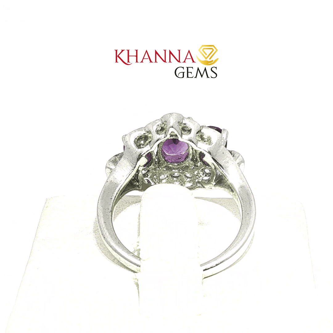 5.20/GM  AMETHYST ZIRCON RING Earrings - G0509
