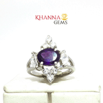 Load image into Gallery viewer, 4.46/GM  AMETHYST ZIRCON RING Earrings - G0511