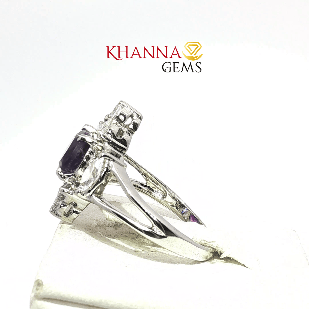 4.46/GM  AMETHYST ZIRCON RING Earrings - G0511