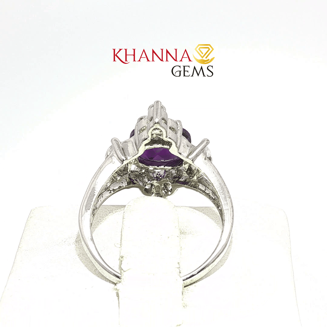 4.46/GM  AMETHYST ZIRCON RING Earrings - G0511
