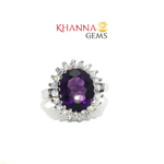 Load image into Gallery viewer, 4.34/GM  AMETHYST ZIRCON RING Earrings - G0512