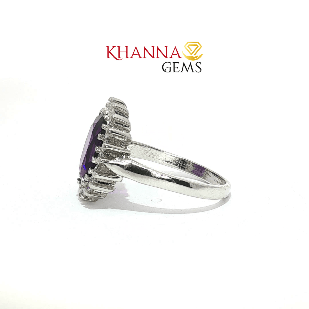 4.34/GM  AMETHYST ZIRCON RING Earrings - G0512