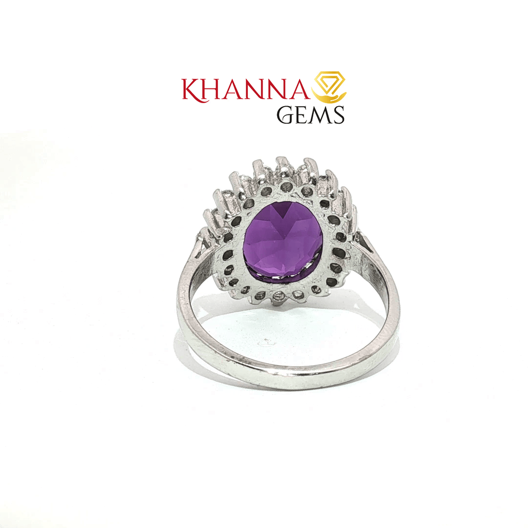 4.34/GM  AMETHYST ZIRCON RING Earrings - G0512