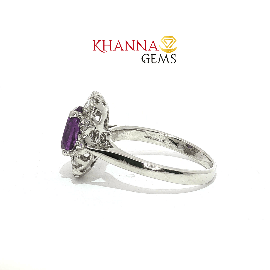 4.15/GM  AMETHYST ZIRCON RING Earrings - G0515