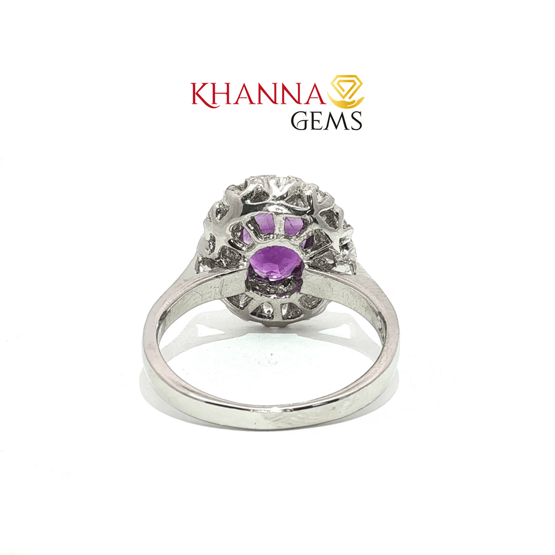 4.15/GM  AMETHYST ZIRCON RING Earrings - G0515