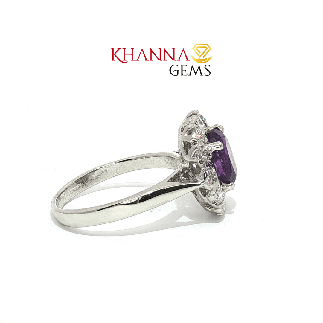 4.15/GM  AMETHYST ZIRCON RING Earrings - G0515
