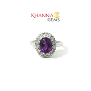 4.34/GM  AMETHYST ZIRCON RING Earrings - G0518