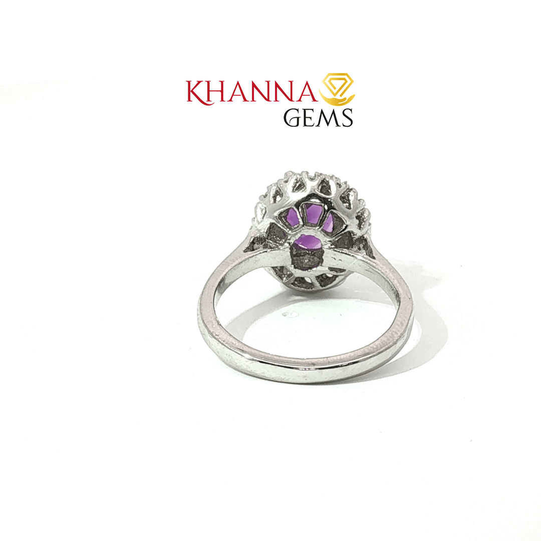 4.34/GM  AMETHYST ZIRCON RING Earrings - G0518