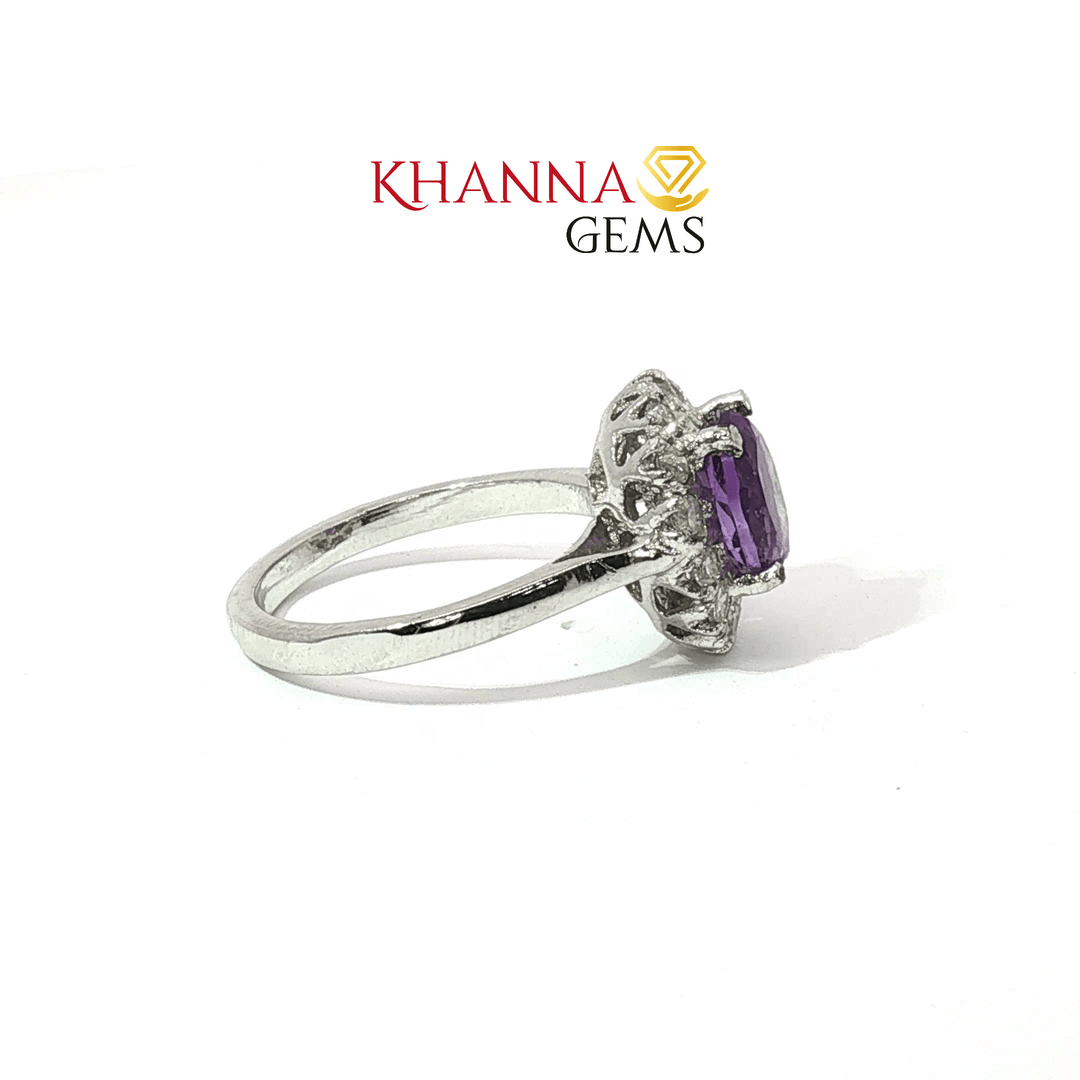 4.34/GM  AMETHYST ZIRCON RING Earrings - G0518