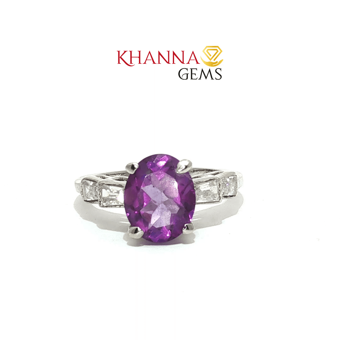3.58/GM  AMETHYST ZIRCON RING Earrings - G0522