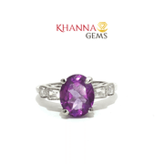 3.58/GM  AMETHYST ZIRCON RING Earrings - G0522
