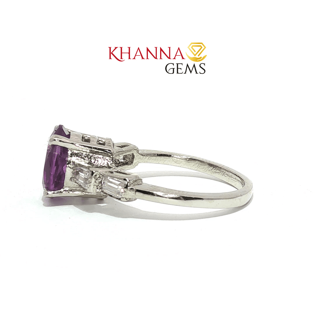 3.58/GM  AMETHYST ZIRCON RING Earrings - G0522