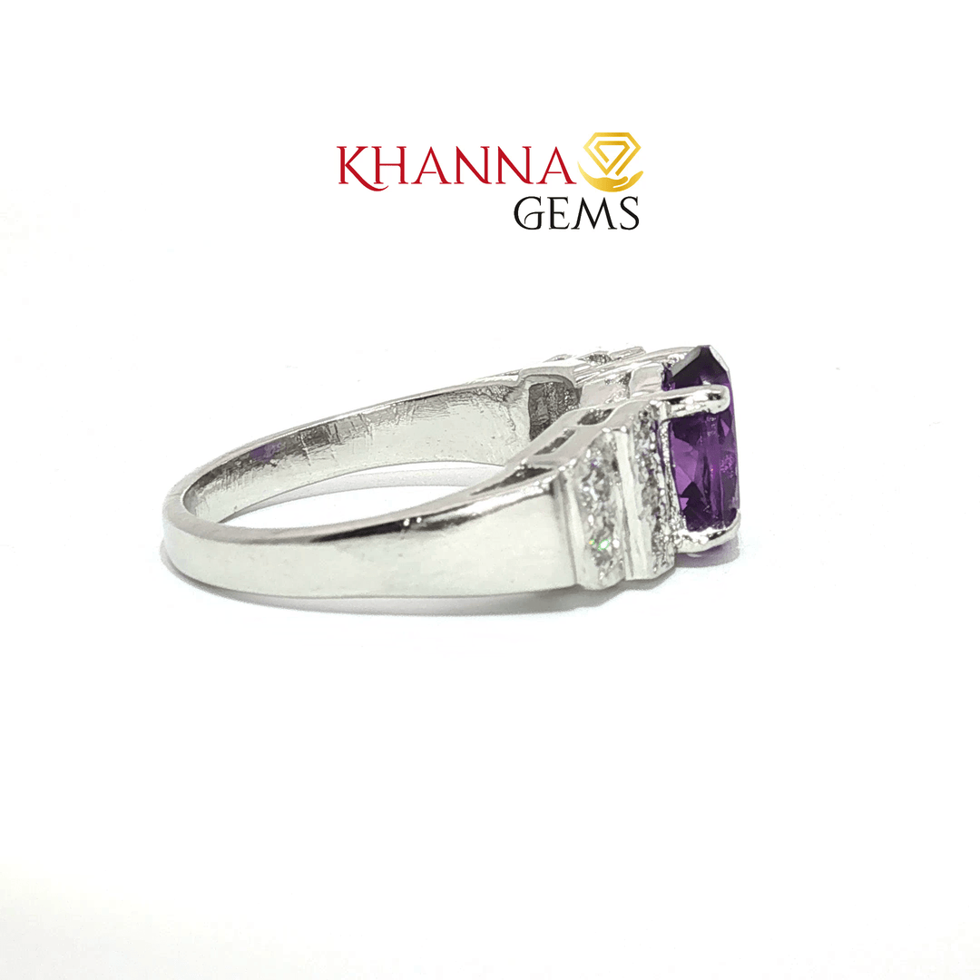 4.59/GM  AMETHYST ZIRCON RING Earrings - G0524