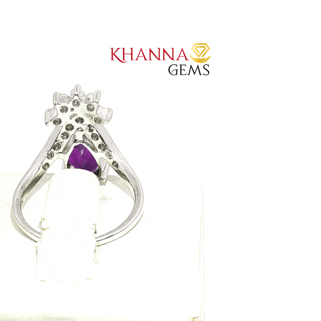 3.41/GM  AMETHYST ZIRCON RING Earrings - G0502