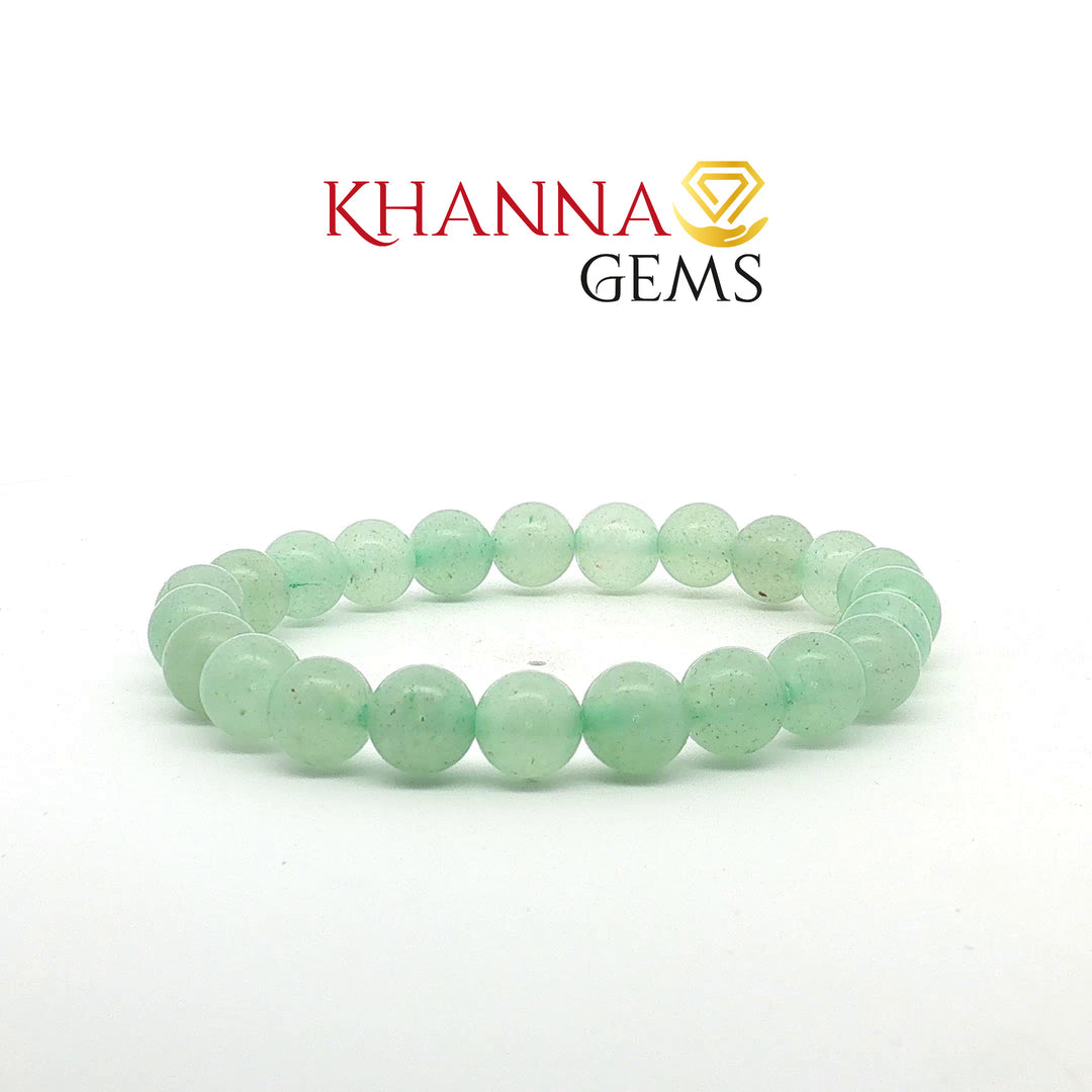 Natural Aventurine Quartz Bracelet (Light Green)