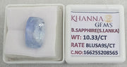 10.33/CT Natural Blue Sapphire with Govt Lab Certificate-16625S208565