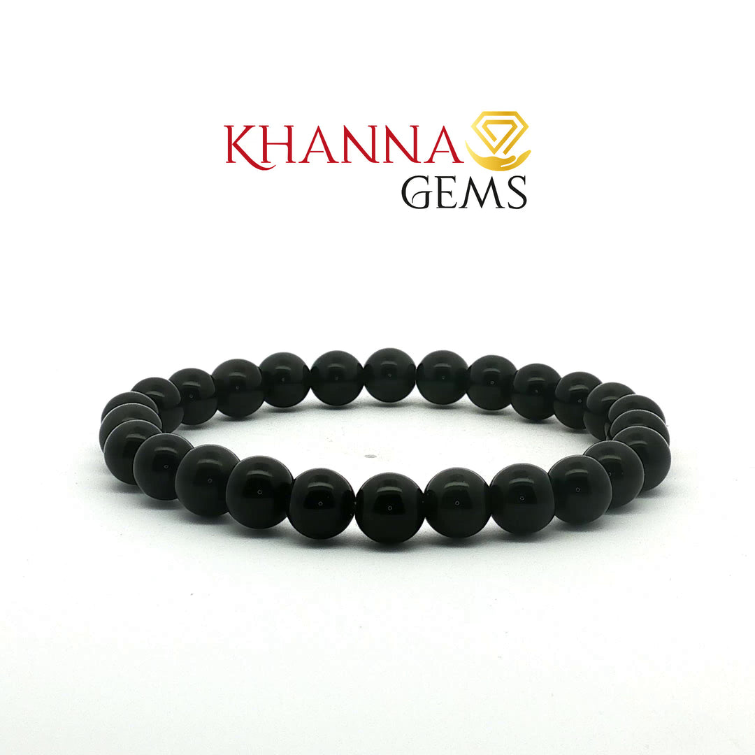 Natural Black Obsidian Bracelet