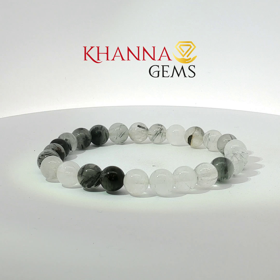 Natural Black Rutile Bracelet