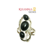6.40/GM  BLACK STAR RING Earrings - G0675